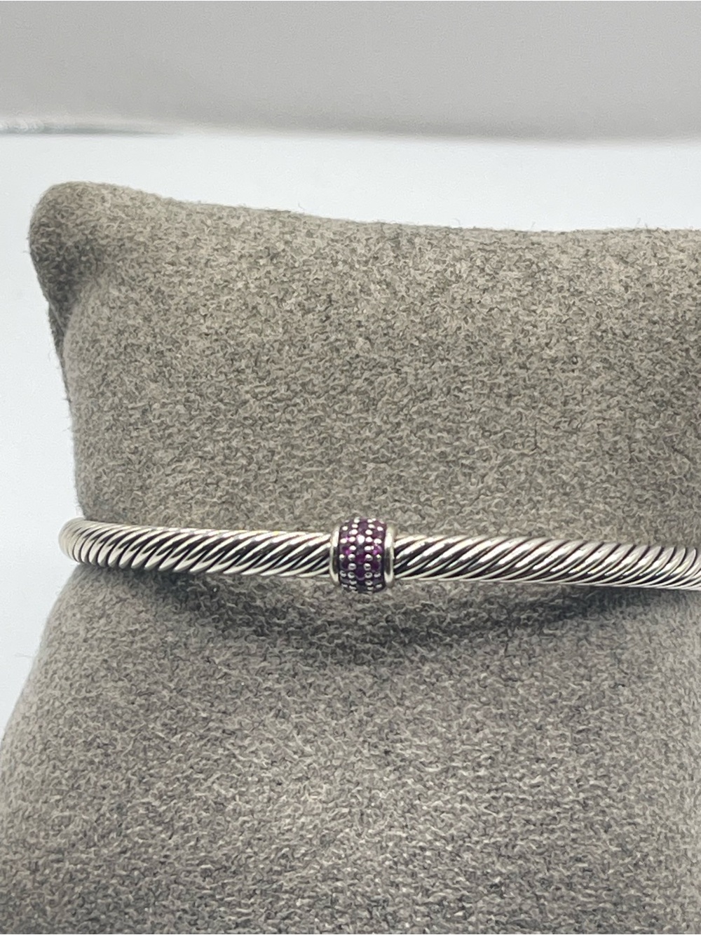 David Yurman 5mm Cable Classics Bracelet with Pink Diamonds